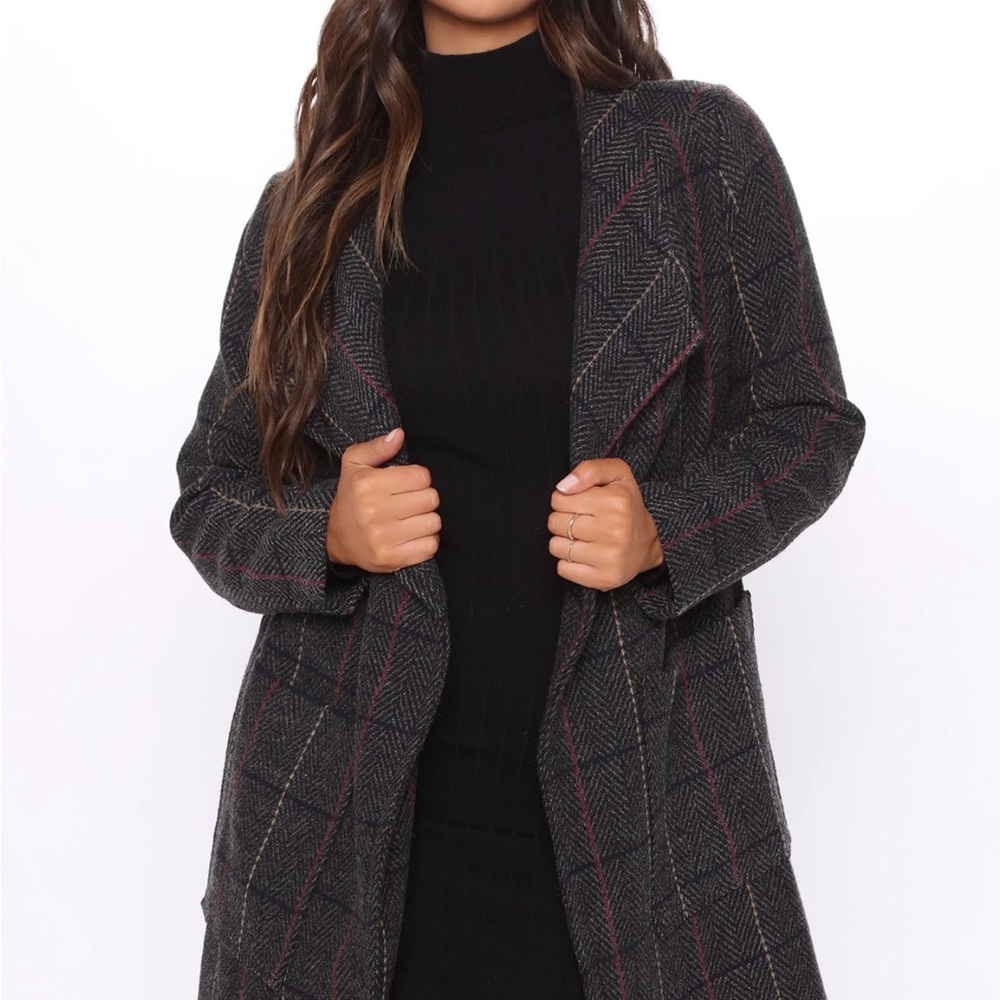 Fashion Nova Chill Day Open Front Jacket